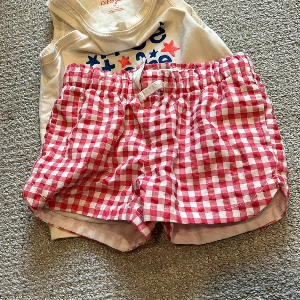 Cat & Jack Tank Top Outfit with Shorts